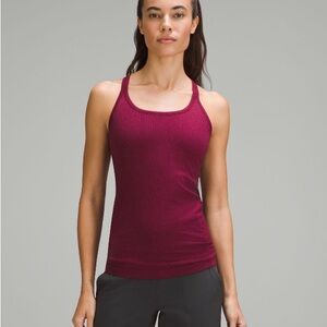 Lululemon Athletica Red Sleeveless Fitted Tank Top